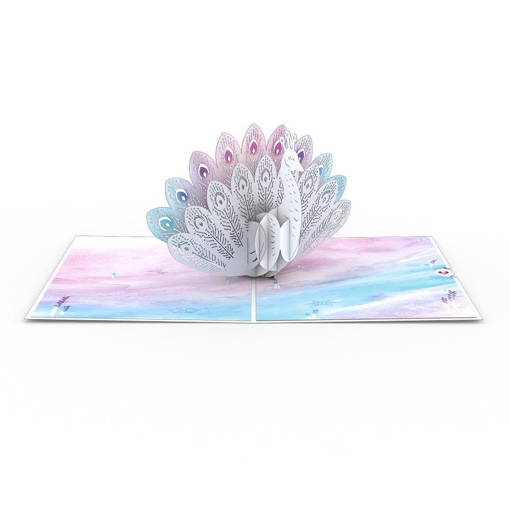 Sugar Plum Peacock Pop-Up Card