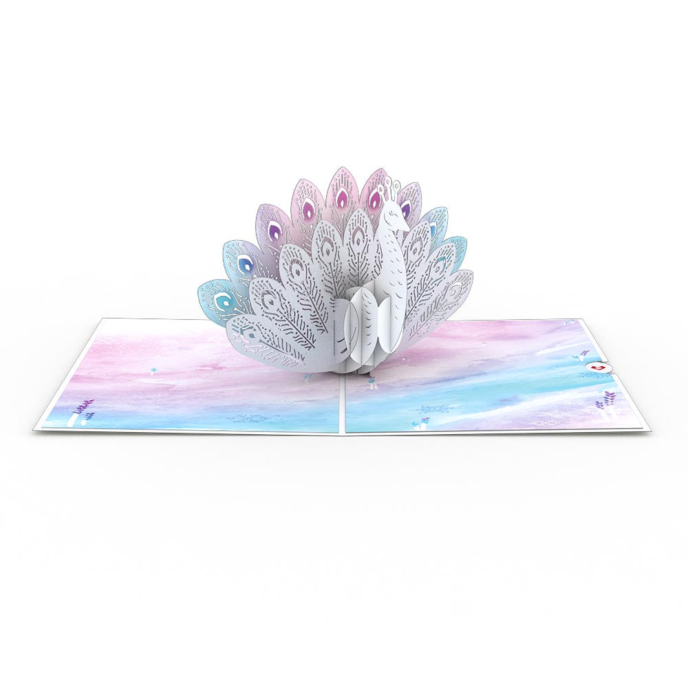 Sugar Plum Peacock Pop up Card