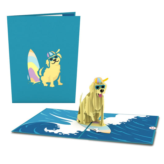 Surf Dog Pop-Up Card