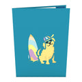 Surf Dog Pop up Card
