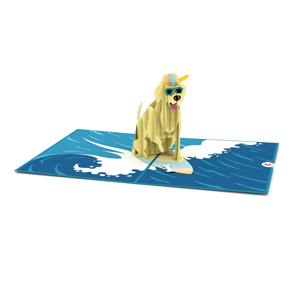 Surf Dog Pop-Up Card