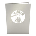 Two Guys on a Swing Pop Up LGBT Anniversary Card