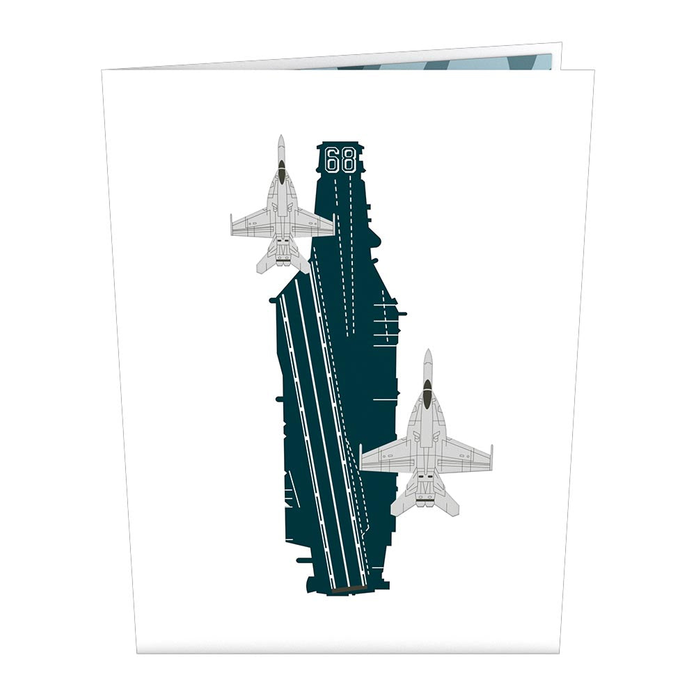 U.S. Aircraft Carrier Pop up Card