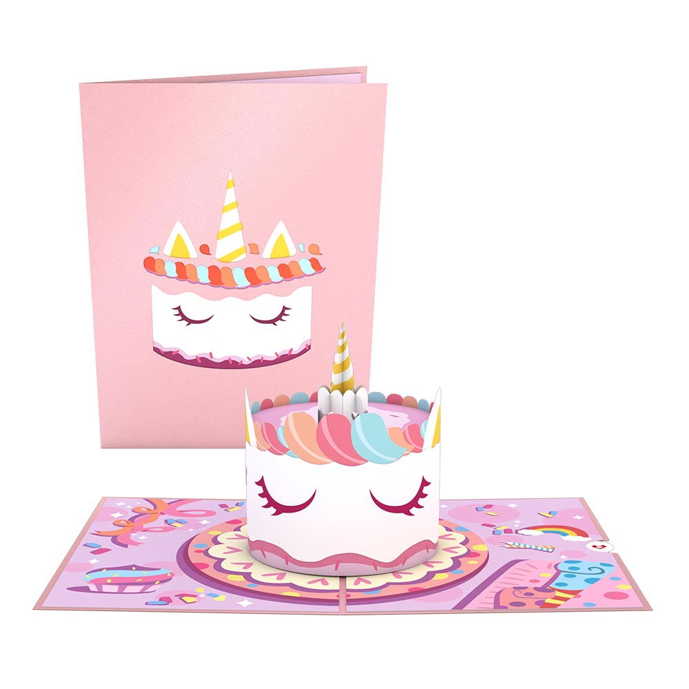 Unicorn Cake Pop-Up Card