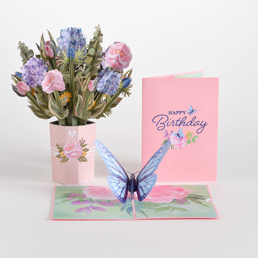 Hydrangea & Butterfly Birthday Bundle