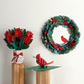 Happy Holidays Cardinal Card & Wreath & Bouquet Bundle