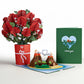 I Lava You Pop-Up Card & Red Rose Bouquet Bundle