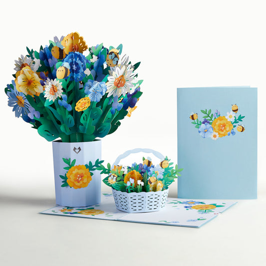 Bee-utiful Flower Pop-Up Card & Bouquet Bundle