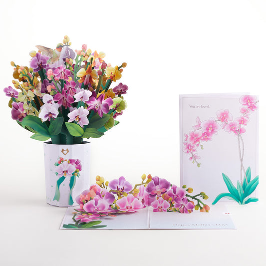 Mother's Day Paper Orchid and Pop Up Card Bundle