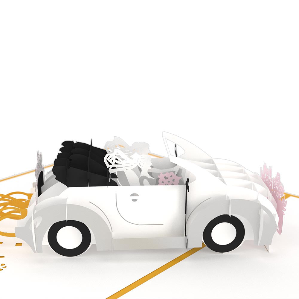 Wedding Car Brides Pop Up Wedding Card