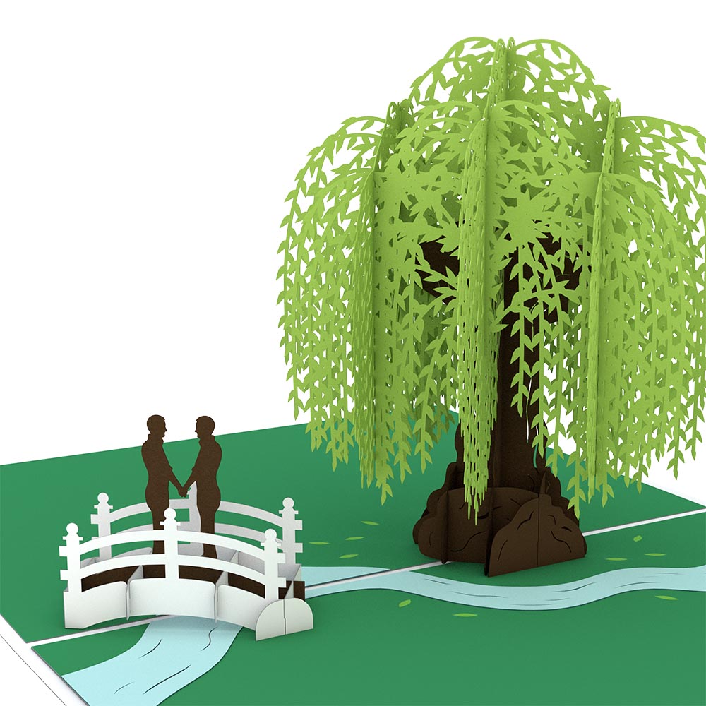 Willow Love Scene Pop Up LGBT Valentine's Day Card