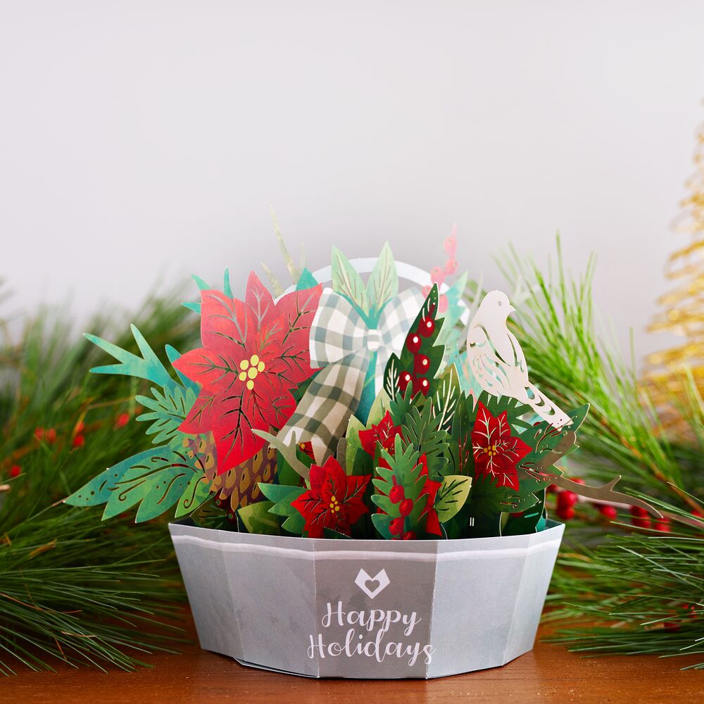 Winter Flower Basket Decoration