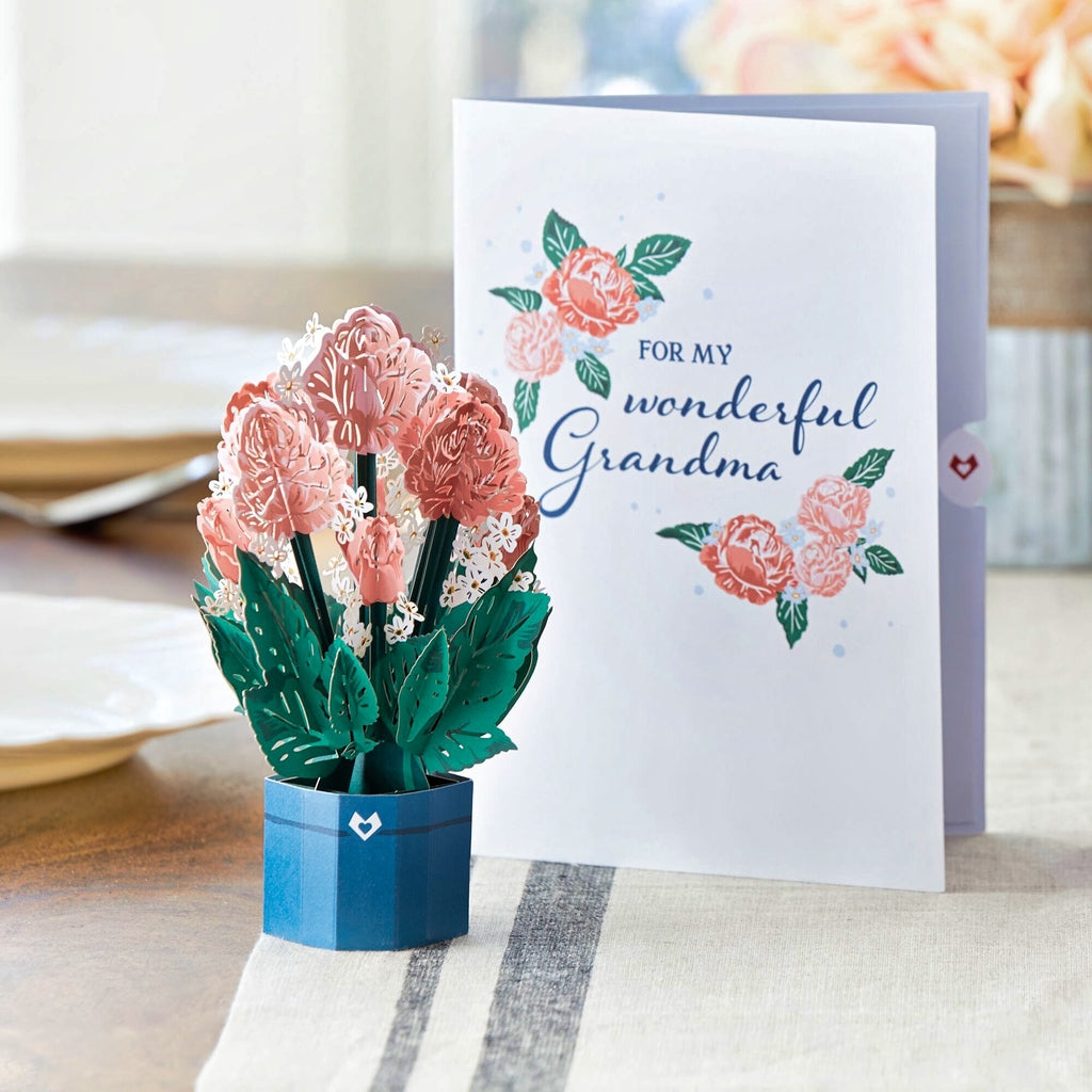 For My Wonderful Grandma Card with Mini Bouquet