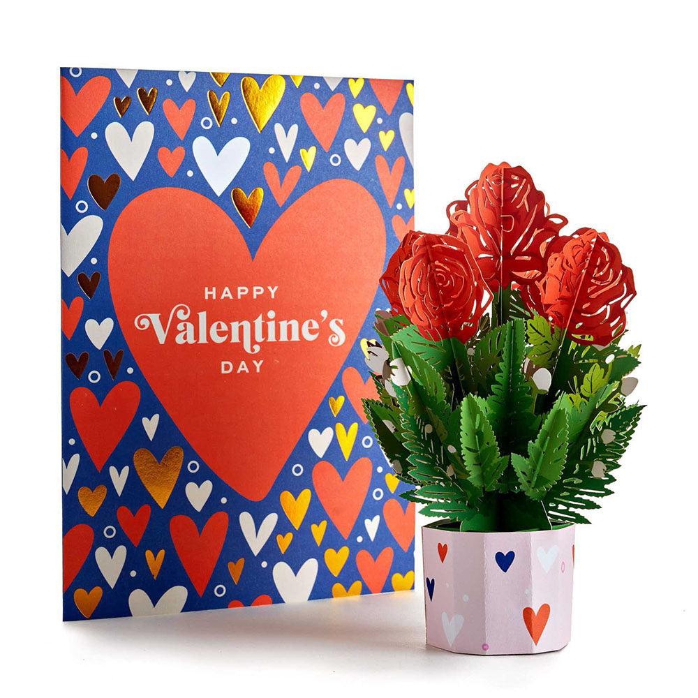 Happy Valentine's Day Card with Mini Bouquet